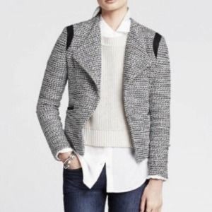 Banana Republic Open Tweed Blazer Jacket
